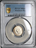 1937 PCGS MS 65 Dominican Republic Silver 10 Centavos Gem Coin (22051101D)
