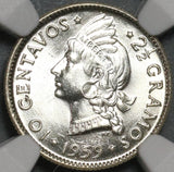 1959 NGC MS 64 Dominican Republic Silver 10 Centavos Scarce Coin (21031801C)