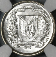 1959 NGC MS 65 Dominican Republic Silver 10 Centavos Scarce Coin (21021402C)