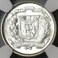 1959 NGC MS 65 Dominican Republic Silver 10 Centavos Scarce Coin (21021402C)