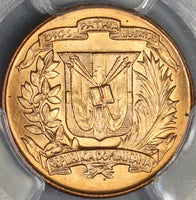 1941 PCGS MS 65 RED Dominican Republic 1 Centavo Choice BU Coin (18070101D)