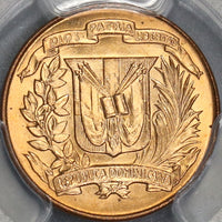 1941 PCGS MS 65 RED Dominican Republic 1 Centavo Choice BU Coin (18070101D)