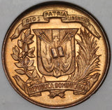 1942 NGC MS 64 RED Dominican Republic 1 Centavo Mint State Coin (20060801C)
