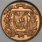1942 NGC MS 64 RED Dominican Republic 1 Centavo Mint State Coin (20060801C)