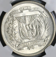 1952 NGC MS 64 Dominican Republic Peso 20K Minted Silver Coin (20101102C)
