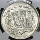 1952 NGC MS 64 Dominican Republic Peso 20K Minted Silver Coin (20101102C)