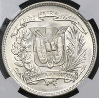 1952 NGC MS 65 Dominican Republic Peso 20K Minted Silver Coin (17102601D)