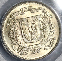 1944 PCGS MS 63 Dominican Republic Silver 5 Centavos Coin (19012901C)