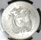 1943 NGC MS 63 Ecuador 5 Sucre Mexico City Mint State Coin (20102501C)