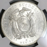 1943 NGC MS 63 Ecuador 5 Sucre Mexico City Mint State Coin (20102501C)