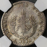 1836 GJ NGC VF 25 Ecuador 1 Real Rare Quito Silver Coin POP 1/1 (19030902C)