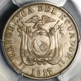 1917 PCGS MS 63 Ecuador 2 1/2 Centavos Mint State Coin (21080902C)