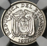 1937 NGC MS 65 Ecuador 5 Centavos GEM BU Coin (21021403C)