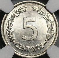 1937 NGC MS 65 Ecuador 5 Centavos GEM BU Coin (21021403C)