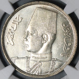 1937 NGC MS 64 Egypt 10 Piastres Farouk Silver Mint State Coin (20101201C)