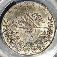 1890 PCGS MS 63 Egypt Ottoman 10 Qirsh 1293/15W Key Date Silver Coin POP 2/0 (22050101C)