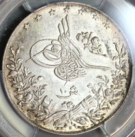 1908 PCGS MS 62 Egypt 10 Qirsh 1293/33H Ottoman Empire Silver Coin (19090502D)