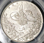 1908 PCGS AU 55 Egypt Ottoman 10 Qirsh 1293/33H Heaton Silver Coin POP 1/2 (22112502C)