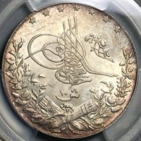 1911 PCGS MS 63 Egypt Ottoman 10 Qirsh 1327/3H Silver Coin (21121901C)