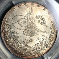 1911 PCGS MS 63 Egypt Ottoman 10 Qirsh 1327/3H Silver Coin (21121901C)