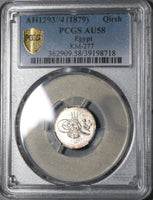 1879 PCGS AU 58 Egypt Ottoman Empire 1 Qirsh Silver Coin 1293/4  (20041502C)