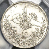 1885 PCGS MS 64 Egypt Ottoman Empire 1 Qirsh 1293/10W Silver Coin (20052304C)