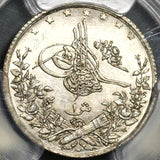 1885 PCGS MS 64 Egypt Ottoman Empire 1 Qirsh 1293/10W Silver Coin (20052304C)