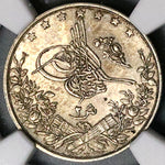 1885 NGC MS 62 Egypt 2 Qirsh Ottoman Empire 1293/10W Silver Coin (23010201C)