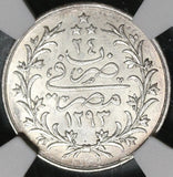 1898 NGC MS 63 Egypt 2 Qirsh Ottoman Emp 1293/24W Silver 500K Coin POP 2/1 (21052002D)