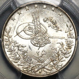 1898 PCGS MS 64 Egypt Ottoman Empire 2 Qirsh 1293/24W Silver Key Date 500K Coin (20011802C)