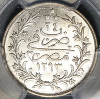 1898 PCGS MS 64 Egypt Ottoman Empire 2 Qirsh 1293/24W Silver Key Date 500K Coin (20011802C)