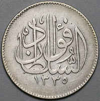 1920-H  Egypt Silver 5 Piastres XF 1338 AH Occupation Scarce Coin (22010803C)