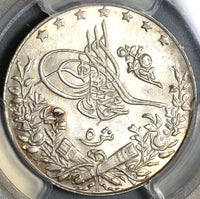 1914 PCGS MS 62 Egypt Ottoman Empire 5 Qirsh 1327/6H Silver Coin (20052305C)
