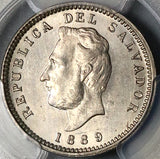 1889-H PCGS MS-63 El Salvador 3 Centavos Heaton Coin POP 5/0 (22051402C)