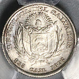 1892 PCGS MS 63 El Salvador 5 Centavos Silver Coin Pedigree <80k (22051901C)