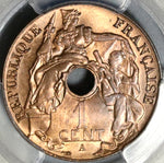 1920-A PCGS MS 65 French Indo China 1 Cent Vietnam Mint State Coin (20053103C)