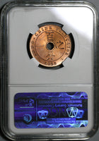 1938-A NGC MS 65 RED French Indo China Vietnam Mint State Coin (20062101C)