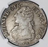 1782-Cow NGC XF 40 France Louis XVI Ecu Crown Silver Bern Coin (20112301C)