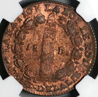 1791-D NGC MS 65 France 12 Deniers Louis XVI Revolution Coin POP 2/1 (23040101C)