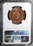 1791-D NGC MS 65 France 12 Deniers Louis XVI Revolution Coin POP 2/1 (23040101C)