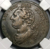 1792-BB NGC VF 35 Louis XVI France 12 Deniers Strasbourg Coin POP 1/0 (20062102C)