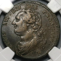 1792-BB NGC VF 35 Louis XVI France 12 Deniers Strasbourg Coin POP 1/0 (20062102C)