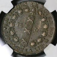 1792-BB NGC VF 35 Louis XVI France 12 Deniers Strasbourg Coin POP 1/0 (20062102C)