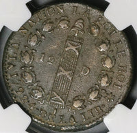 1792-BB NGC VF 35 Louis XVI France 12 Deniers Strasbourg Coin POP 1/0 (20062102C)