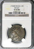 1792-BB NGC VF 35 Louis XVI France 12 Deniers Strasbourg Coin POP 1/0 (20062102C)