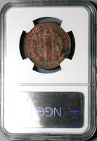 1792-D NGC MS 61 France 12 Deniers Louis XVI Lyon Mint Revolution Coin (23033101C)