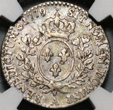 1779/8-A NGC VF 35 France Louis XVI 12 Sols Rare Overdate Silver Paris Coin POP 1/1 (20062104C)