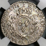 1779/8-A NGC VF 35 France Louis XVI 12 Sols Rare Overdate Silver Paris Coin POP 1/1 (20062104C)