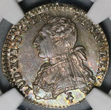 1781/9-A NGC MS 62 France Louis XVI 12 Sols Overdate 1/10 Ecu 33k POP 1/0 (22052301C)