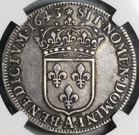 1643-A NGC XF 40 France 1/2 Ecu Louis XII Paris Rose Silver Coin (22070301C)